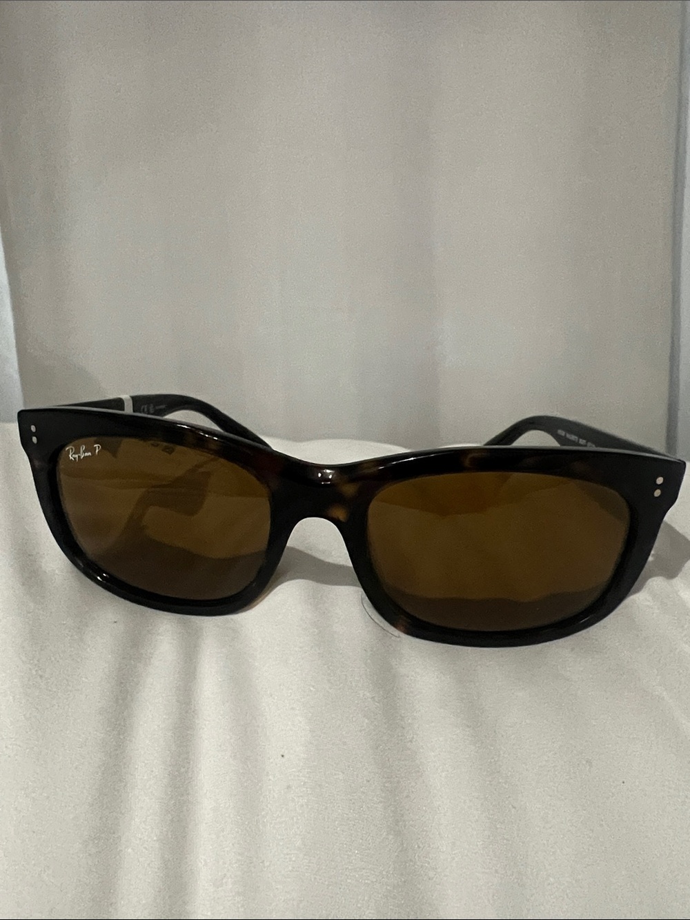 RAY BAN RB2389 902 57 Brown Polarized Unisex 60 mm Sunglasses Authentic